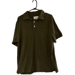 Goodfellow Co Mens Polo Shirt XL Green Standard Fit Pocket Casual